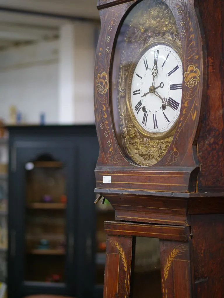 Horloge comtoise marquetée ancienne